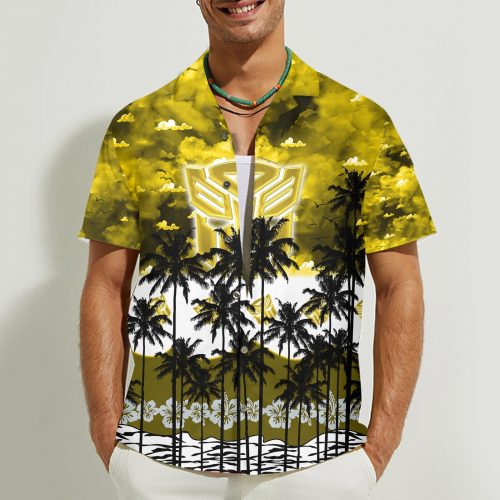 Bumblebee 3D Button Hawaii Shirt Gift for Men Dad Father