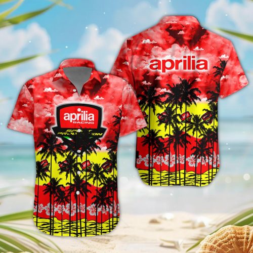 Aprilia 3D Button Hawaii Shirt Gift for Men Dad Father
