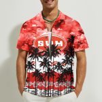 SWM 3D Button Hawaii Shirt Gift for Men Dad Father
