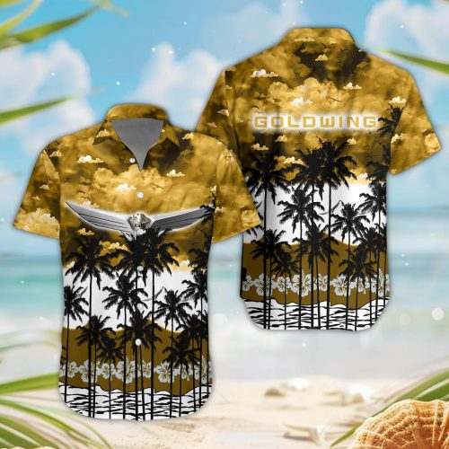 Honda goldwing 3D Button Hawaii Shirt Gift for Men Dad Father