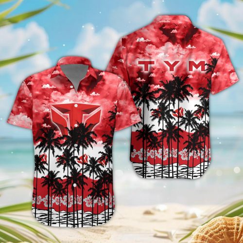 TYM Tractors 3D Button Hawaii Shirt Gift for Men Dad Father