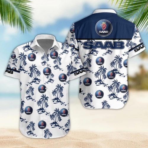 Saab 3D Button 3D Button Hawaiian Shirt Gift for Men Dad Father Gift for Men Dad Father