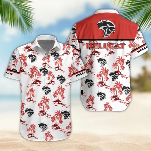 Hellcat 3D Button 3D Button Hawaiian Shirt Gift for Men Dad Father Gift for Men Dad Father