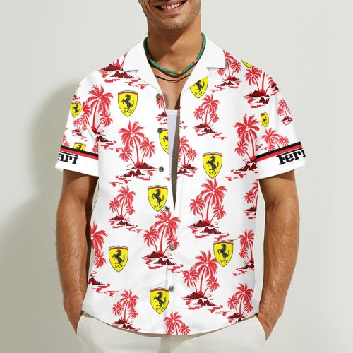 Ferrari 3D Button 3D Button Hawaiian Shirt Gift for Men Dad Father Gift for Men Dad Father