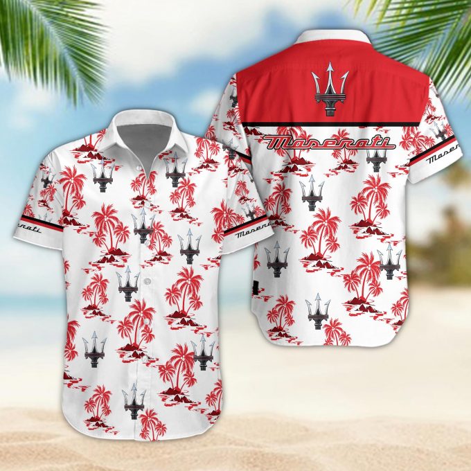 Maserati 3D Button 3D Button Hawaiian Shirt Gift for Men Dad Father Gift for Men Dad Father