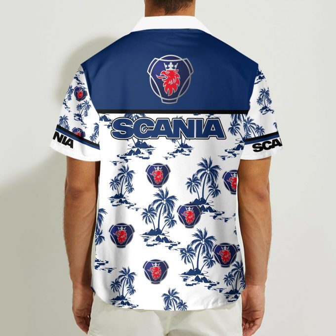 Scania 3D Button 3D Button Hawaiian Shirt Gift for Men Dad Father Gift for Men Dad Father