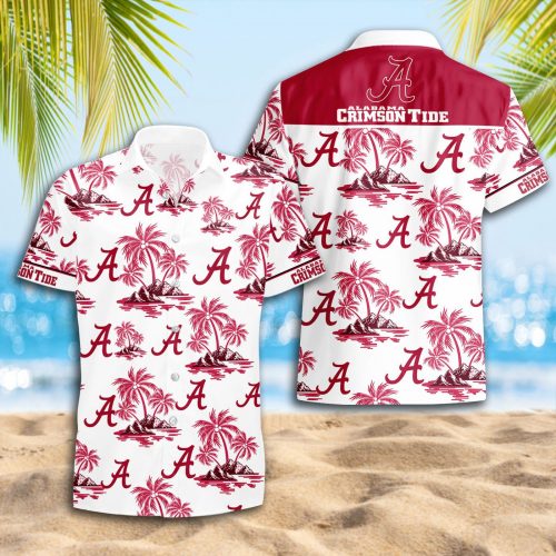 Alabama Crimson Tide 3D Button Hawaii Shirt Gift for Men Dad Father