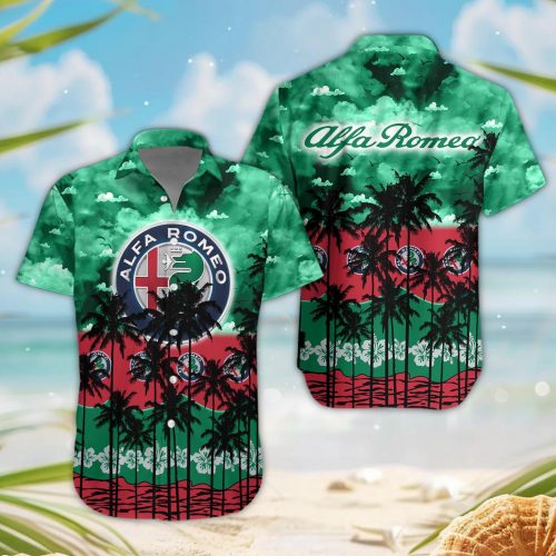 Alfa Romeo 3D Button Hawaii Shirt Gift for Men Dad Father