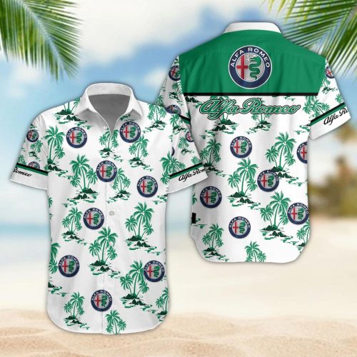 Alfa Romeo 3D Button 3D Button Hawaiian Shirt Gift for Men Dad Father Gift for Men Dad Father
