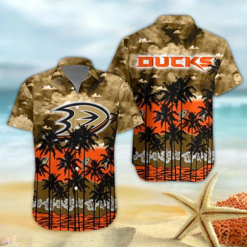 Anaheim Ducks 3D Button 3D Button Hawaiian Shirt Gift for Men Dad Father Gift for Men Dad Father