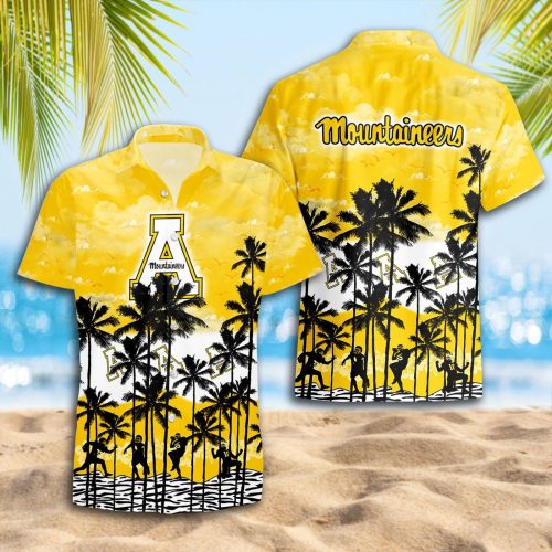 Appalachian State Mountaineers 3D Button 3D Button Hawaiian Shirt Gift for Men Dad Father Gift for Men Dad Father Trending Summer