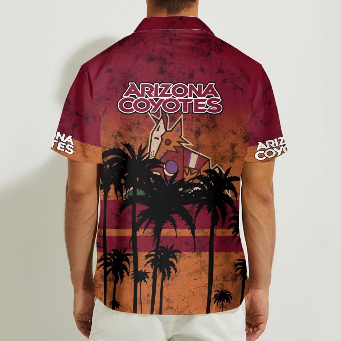 Arizona Coyotes 3D Button Hawaii Shirt Gift for Men Dad Father