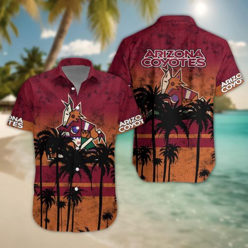 Arizona Coyotes 3D Button Hawaii Shirt Gift for Men Dad Father