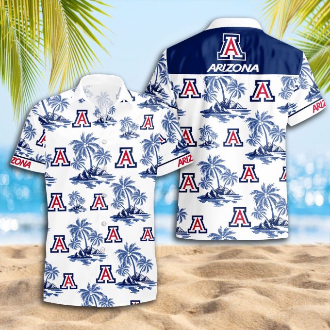 Arizona Wildcats 3D Button Hawaii Shirt Gift for Men Dad Father