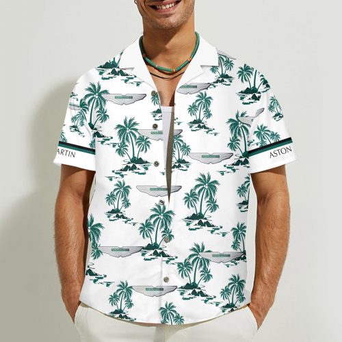 Aston-Martin 3D Button 3D Button Hawaiian Shirt Gift for Men Dad Father Gift for Men Dad Father
