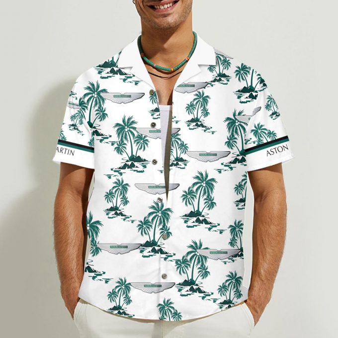 Aston-Martin 3D Button 3D Button Hawaiian Shirt Gift for Men Dad Father Gift for Men Dad Father