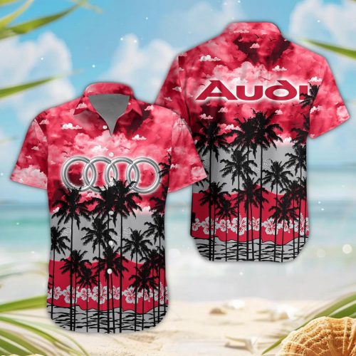 Audi 3D Button Hawaii Shirt Gift for Men Dad Father
