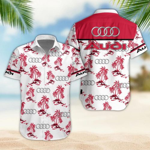 Audi 3D Button 3D Button Hawaiian Shirt Gift for Men Dad Father Gift for Men Dad Father