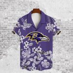 Baltimore Ravens 2023 AOP 3D Button 3D Button Hawaiian Shirt Gift for Men Dad Father Gift for Men Dad Father V21