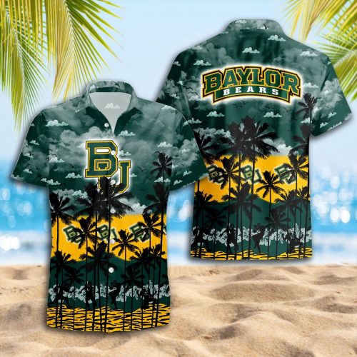 Baylor Bears 3D Button 3D Button Hawaiian Shirt Gift for Men Dad Father Gift for Men Dad Father Trending Summer
