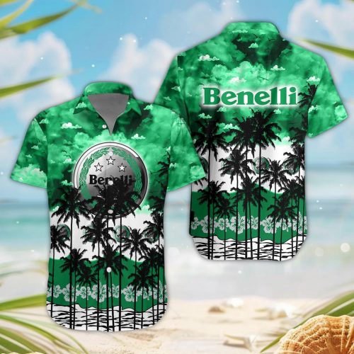 Benelli 3D Button Hawaii Shirt Gift for Men Dad Father
