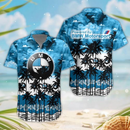 BMW 3D Button Hawaii Shirt Gift for Men Dad Father