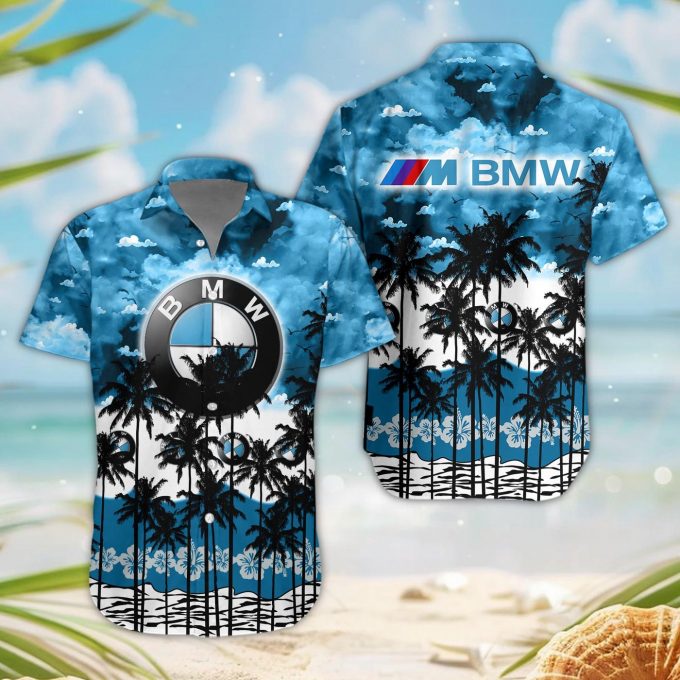 BMW M 3D Button Hawaii Shirt Gift for Men Dad Father