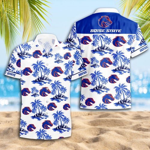 Boise State Broncos 3D Button Hawaii Shirt Gift for Men Dad Father