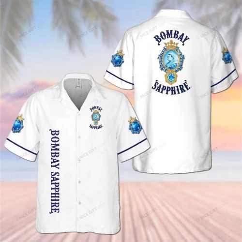 Bombay Sapphire 3D Button 3D Button Hawaiian Shirt Gift for Men Dad Father Gift for Men Dad Father 3HS-X9S8