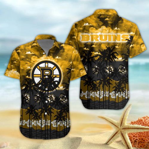 Boston Bruins 3D Button 3D Button Hawaiian Shirt Gift for Men Dad Father Gift for Men Dad Father