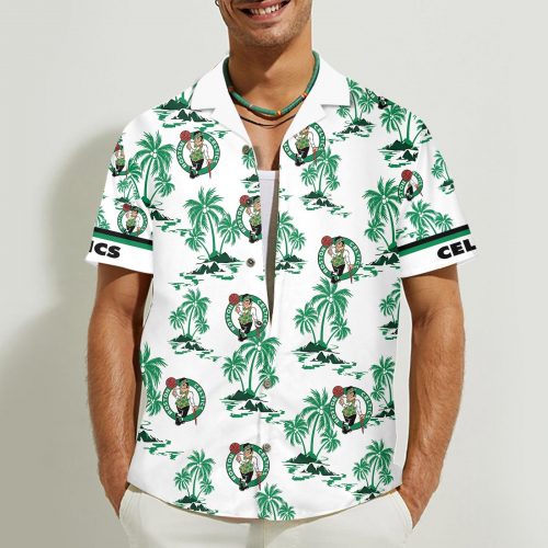 Boston Celtics 3D Button Hawaii Shirt Gift for Men Dad Father