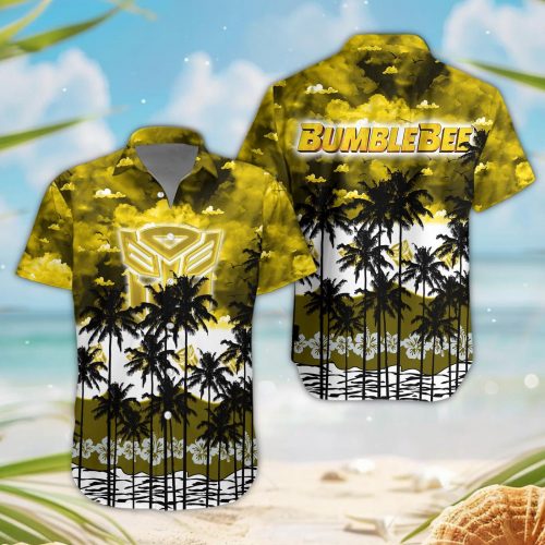 Bumblebee 3D Button Hawaii Shirt Gift for Men Dad Father