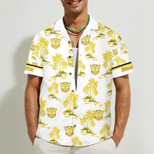 Bumblebee 3D Button 3D Button Hawaiian Shirt Gift for Men Dad Father Gift for Men Dad Father