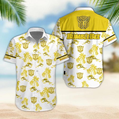 Bumblebee 3D Button 3D Button Hawaiian Shirt Gift for Men Dad Father Gift for Men Dad Father