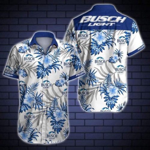 Busch Light 3D Button 3D Button Hawaiian Shirt Gift for Men Dad Father Gift for Men Dad Father 3HS-F2I6