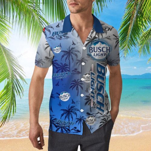 Busch Light 3D Button 3D Button Hawaiian Shirt Gift for Men Dad Father Gift for Men Dad Father 3HS-F6K3