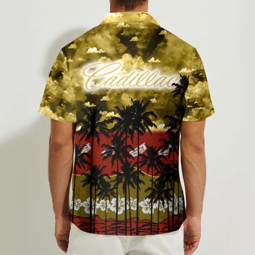 Cadillac 3D Button Hawaii Shirt Gift for Men Dad Father