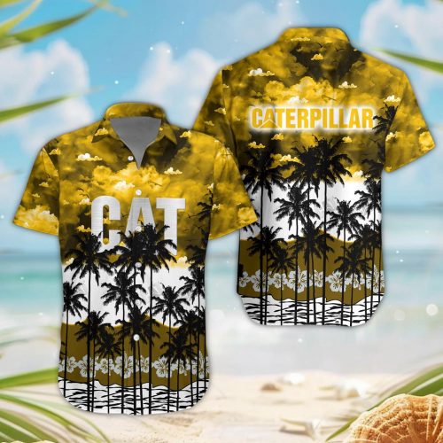 Caterpillar 3D Button Hawaii Shirt Gift for Men Dad Father