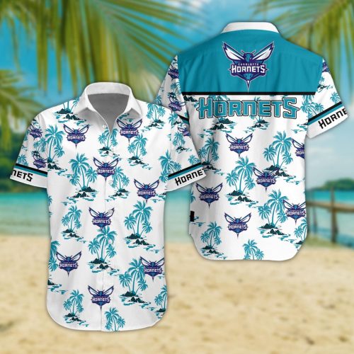 Charlotte Hornets 3D Button Hawaii Shirt Gift for Men Dad Father