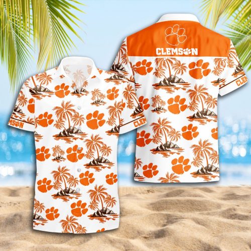 Clemson Tigers 3D Button Hawaii Shirt Gift for Men Dad Father