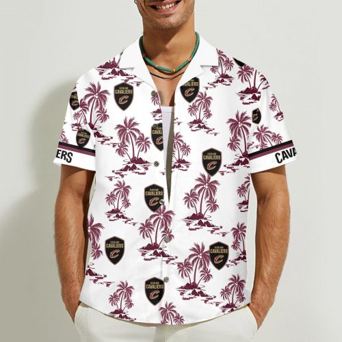 Cleveland Cavaliers 3D Button Hawaii Shirt Gift for Men Dad Father