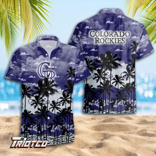 Colorado Rockies 3D Button 3D Button Hawaiian Shirt Gift for Men Dad Father Gift for Men Dad Father Trending Summer.