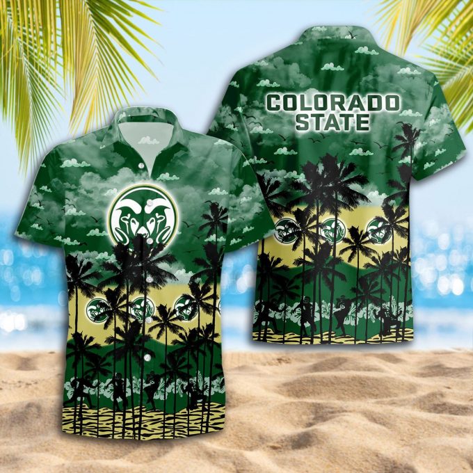 Colorado State Rams 3D Button 3D Button Hawaiian Shirt Gift for Men Dad Father Gift for Men Dad Father Trending Summer