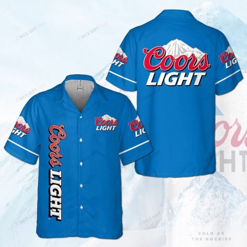 Coors Light 3D Button 3D Button Hawaiian Shirt Gift for Men Dad Father Gift for Men Dad Father 3HS-U6T8