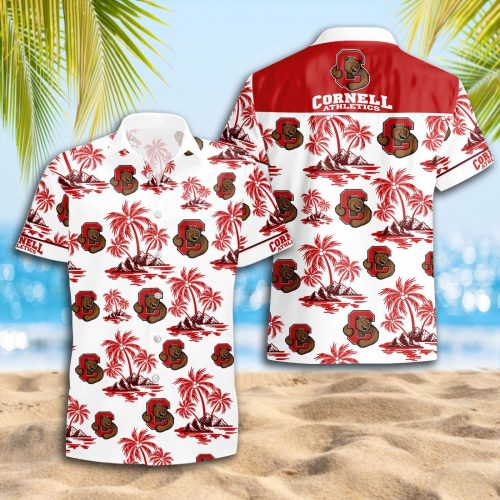 Cornell Big Red 3D Button Hawaii Shirt Gift for Men Dad Father