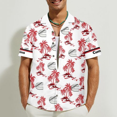 Cummins 3D Button 3D Button Hawaiian Shirt Gift for Men Dad Father Gift for Men Dad Father