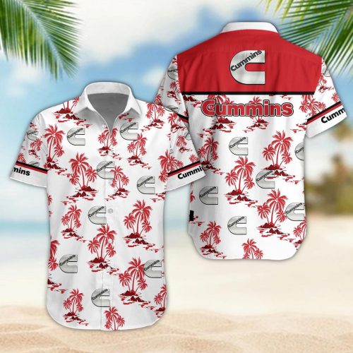 Cummins 3D Button 3D Button Hawaiian Shirt Gift for Men Dad Father Gift for Men Dad Father
