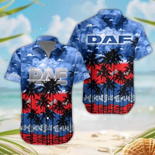 DAF 3D Button Hawaii Shirt Gift for Men Dad Father