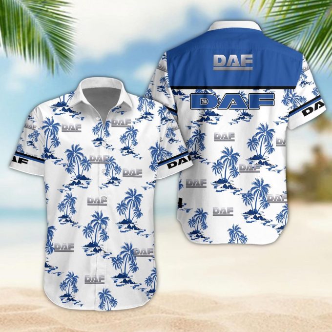 DAF 3D Button 3D Button Hawaiian Shirt Gift for Men Dad Father Gift for Men Dad Father