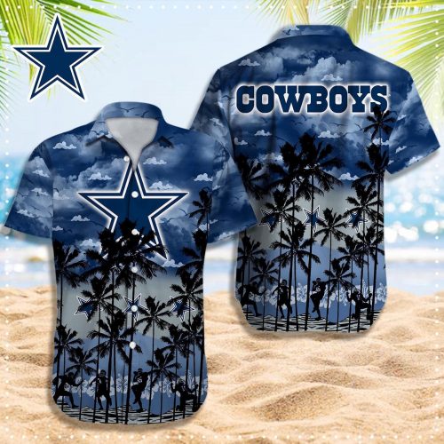 Dallas Cowboys 3D Button 3D Button Hawaiian Shirt Gift for Men Dad Father Gift for Men Dad Father